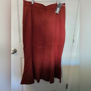 NWT Worthington Rust Maxi Skirt Sz 16